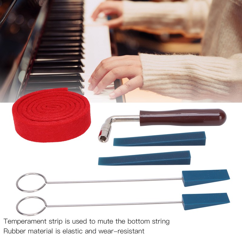 Piano Tuning Tool Temperament Strip Pin Wrench Mutes Musical Instrument