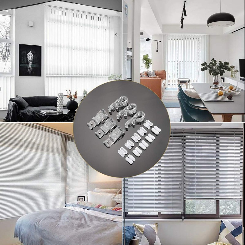 Rybtd 6 PCS Child Safety Clear Roman Blind P Clip
