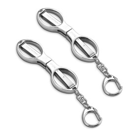 Folding Scissors, 2 PCS Secure Portable Keychain Travel Scissors, Stainless Steel Retractable Knife, Secure Portable Travel Travel Scissors for Home, Office, Fishing