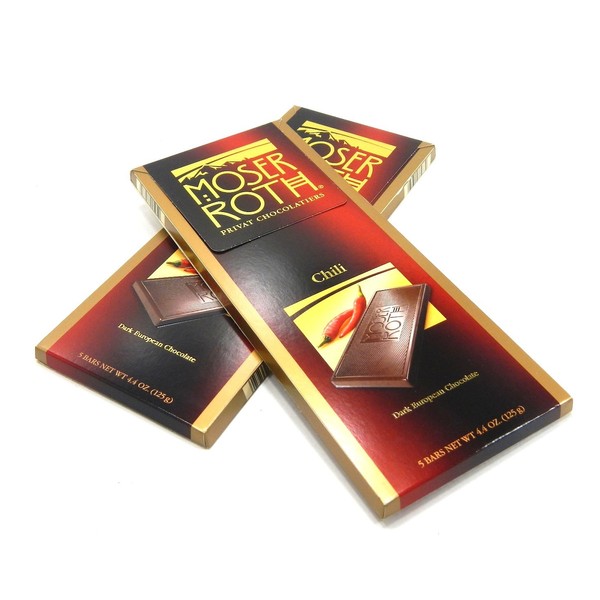 Moser Roth German Dark Chocolate Bars -- Chili (pack of