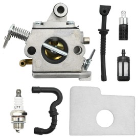 Ollanoos 11301200603 Carburetor Kit with Spark Plug Fuel Filter, Replacement for Stihl 017 018 MS170 MS180, Replace C1Q-S57