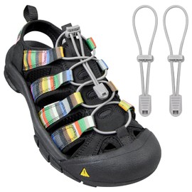 Endoto Elastic Shoelaces for Keen Newport Water Sandal No Tie Shoe Laces Replacement Stretchy Bungee Strings(Color:Grey,Size:47Inch)