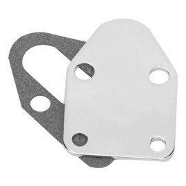 fuel pump blank off plate 350 + Fuel Pump Plate with Gasket Chrome Stainless Steel Fit for SB 283 305 327 383 400 Engine Block Off Platefor mounting stainless steel chrome gasket mr