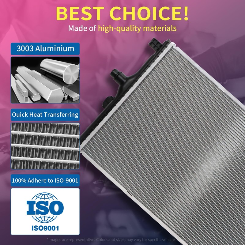 Readair Engine Coolant Radiator Assembly Compatible with 1987-1993 Dodge Ram