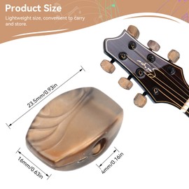 Guitar Tuning Pegs, Pack of 6 Plastic Guitar Tuning Keys Mechanics Knob Acoustic Guitar Replacement Tuner Cap Mechanics Adjustment Knobs Button Tuning Peg Handle for Folk Classical Electric Guitars