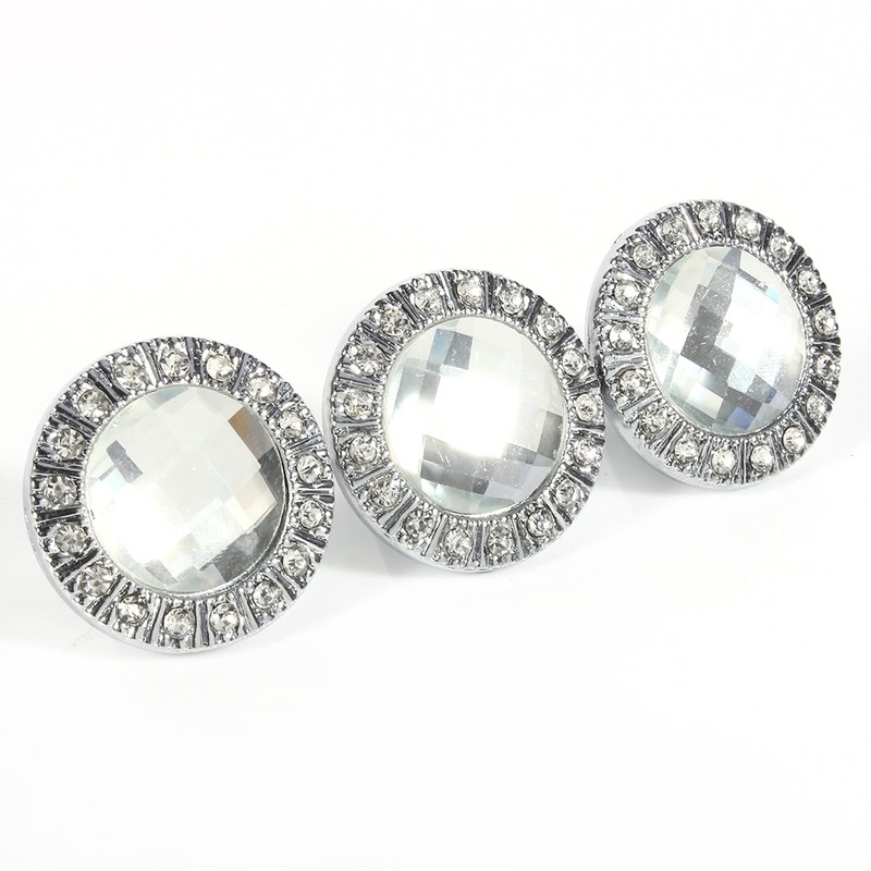 10pcs Clear Diamond Crystal Glass Wardrobe Knob Cupboard Drawer Door