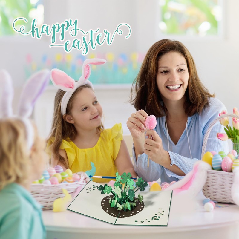 xianshi Lucky Clover, New Year's Card, 3D Birthday Card, Good