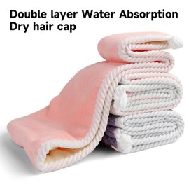 XPZKAIYUE Microfiber Hair Towel, Hair Towel wrap for Women,Hair wrap Towels,turbie Twist Hair Towels,Hair Turbans for Women Wet Hair, wrap for kidsr (Blue and Grey) 1pcs