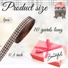 3/8 Inch Plaid Ribbon,3 Rolls Tartan Plaid Ribbon for Crafts,30