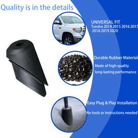 Replacement Antenna Base for Toyota Tundra 2014 2015 2016 2017 2018 2019 2020, Rubber Antenna Mast Mount Grommet & Bezel Kit (Fits OEM 86392-0C030) 1PCS