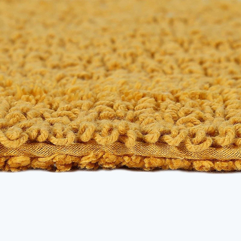 Homescapes Premium Shower Mat, Mustard Yellow, 50 x 50 cm