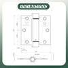 3 Pack Self Closing Door Hinges 3.5 inch Oil Rubbed