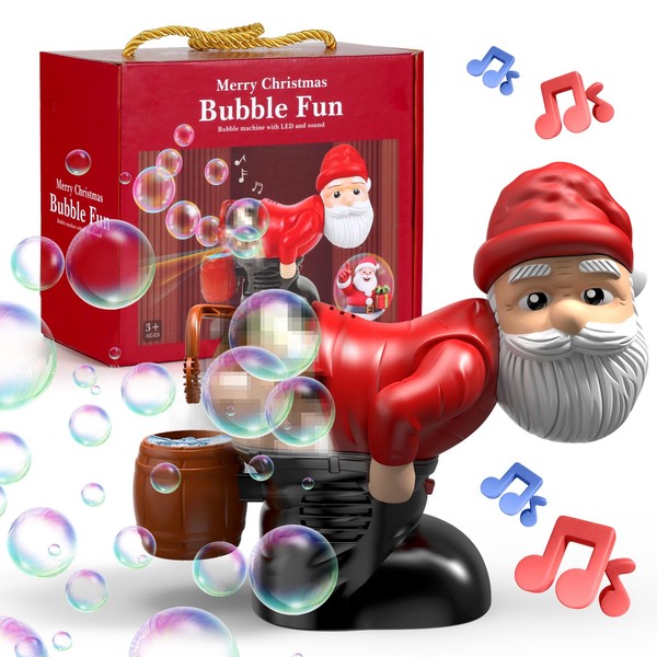 Bubble Blowing Santa,Automatic Bubble Blower Toy with Music & Flashing