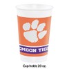 8-Count 20-Ounce Printed Plastic Cups, Clemson Tigers