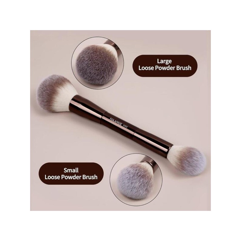 MAANGE 7PCS 메이크업 브러시 세트 양면 파운데이션 파우더 컨투어 가부키