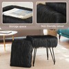 MOOWIND Vanity Stool Chair with Storage, Soft Ottoman Seat Vanity