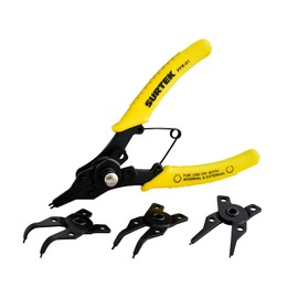 Surtek PFR01 Pinza para anillos de retención con cabeza intercambiable, 5 piezas