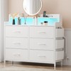 Lulive White Dresser for Bedroom 6 Drawers - Fabric Dressers