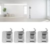4Pcs Silver Mop Broom Holder with Hook Wall Mounted 304