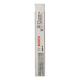 Bosch Professional 5x HSS-G Metal Drill Bit (for metal, Ø 2,5 mm, Robust Line, Accessory Drill Driver)