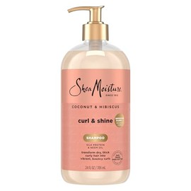 SheaMoisture SilconeFree Shampoo for Wavy Hair and Hibiscus ParabenFree Shampoo, Coconut, 24 Fl Oz