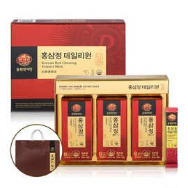 Cheonjiin Red Ginseng Extract Daily One 6-Year-Old Red Ginseng Sticks, 10ml, 30 Pieces / 천지인 홍삼정 데일리원 6년근 홍삼 스틱, 10ml, 30개