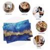 Jbofyee Blue Gold Marble Texture Placemats Set of 4 Table