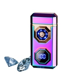 BABOBIU High-Power Arc Lighter - Unique Multi-Color Design, LED Emergency Lighting, USB Rechargeable with Battery Level Display, Zinc Alloy Body for Indoor, Outdoor, Gifts (Color)