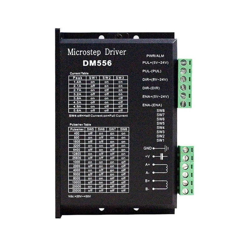 DM556 Stepper Motor Driver, DC 24V-50V 1.0A-5.6A 2 Phase Stepper