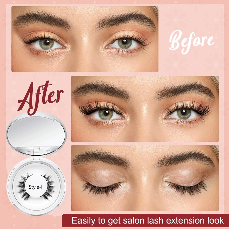 Magnetic Eyelashes with Applicator Soft Magnetic Lashes Natural Look Wispy