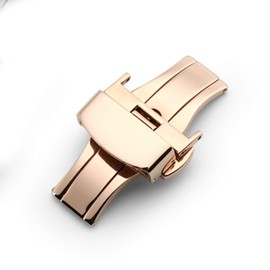 PUTCENDI D Buckle Watch Belt Watch Band 0.4 inch (10 mm) 0.57 inch (12 mm), 0.65 inch (14 mm), 0.6 inch (16 mm), 0.7 inch (18 mm), 0.8 inch (20 mm), 8.7 inches (22 cm), Double Opening/Push Type, Steel