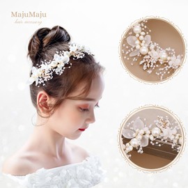 MajuMaju (PMA15) Hair Accessory, Piano Recital, Headdress for Girls, Kids, Handmade, Arrangement, Hair Ornaments (C)