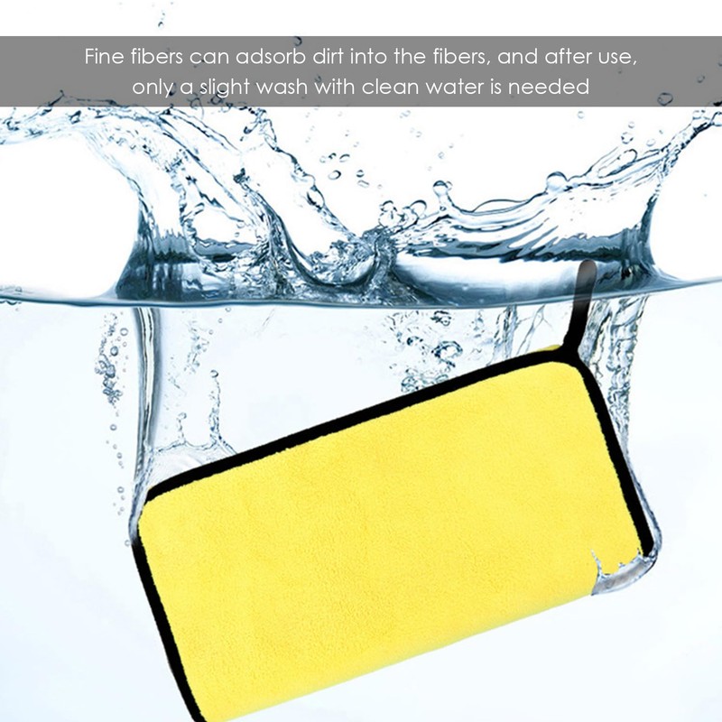 USHXVG 2 Pcs Car Towels, 2 Pcs Clear Hooks, Microfiber