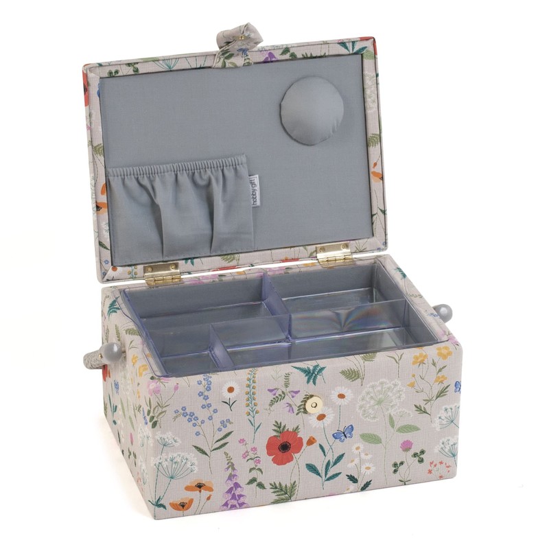 Hobby Gift Medium Sewing Craft Hobby Storage Box, Wildflowers