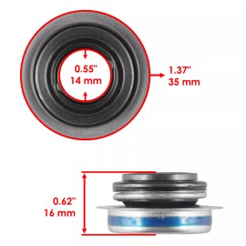 Caltric Water Pump Seal Mechanical for Yamaha Grizzly 660 YFM660F 4X4 2002-2008