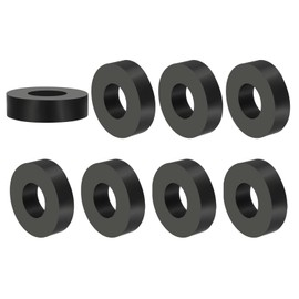 PATIKIL Multi Purpose Rubber Spacer, 8 Pcs 18mm ID x 38 OD x 10mm T Neoprene Round Anti-Vibration Isolation Pads Isolator Rubber Bushings Spacer Washer for HVAC Bolts Car Accessories