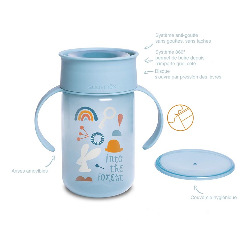 SUAVINEX 401195 Baby Drinking Cup with Handles and Leak Protection,