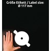 AVERY Zweckform L7676A-40P selbstklebende CD-Etiketten (80 blickdichte CD-Aufkleber, Ø 117mm