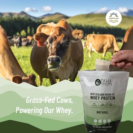 Taha Health & Nutrition Natural Unflavored Whey Protein Concentrate Powder, 25g Protein, 140 Calories, 2g Sugar | New Zealand Grass-Fed, Free-Range Dairy | Gluten and Soy Free, Keto, Kosher | 2LB