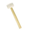 Takagi M&M Rubber Hammer, Wooden Handle, White, 1/2 P