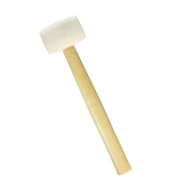 Takagi M&M Rubber Hammer, Wooden Handle, White, 1/2 P