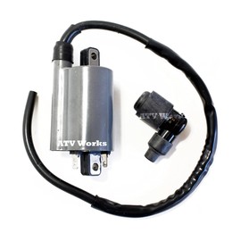 Ignition Coil Compatible with Kawasaki Mule (KAF620) Replaces # 21121-2083 with PLUG CAP #21130-2060 Replacement