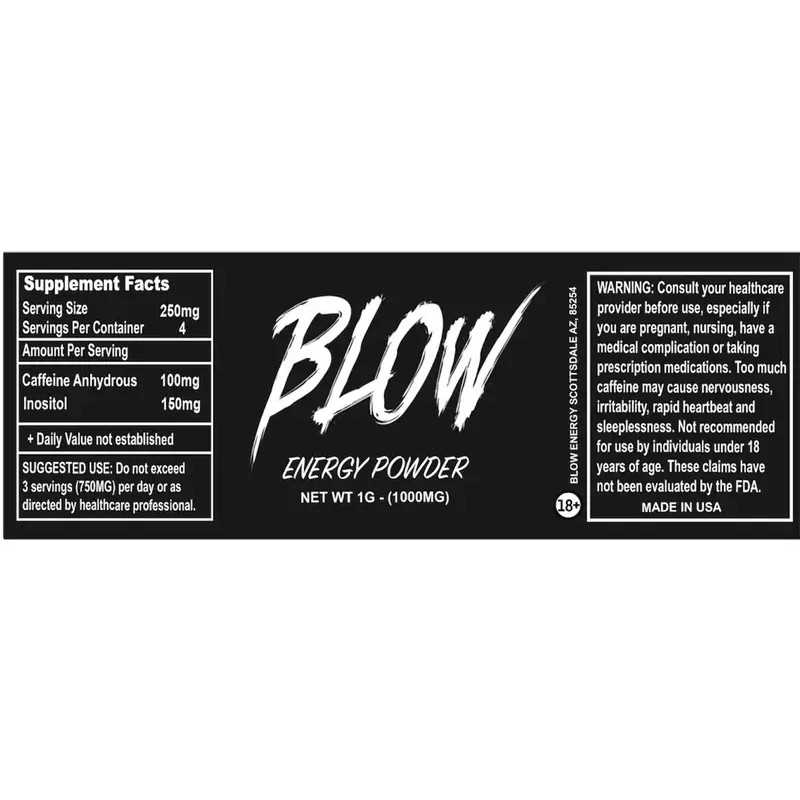 Blow Energy Powder - 1g - 2 Pack - (400MG