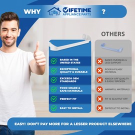 UPGRADED Lifetime Appliance 240534701 Door Bar Rack Compatible with Frigidaire or Kenmore Refrigerator