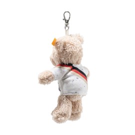 Steiff Cuddly Toy Ben Teddy Bear DFB Pendant, Cute Stuffed Toy with Plastic Eyes, Children, Boys & Girls, Friends, Plush Toy 12 cm, Beige, 988844
