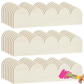 Scalloped Decorative Wood Trim Unfinished Scalloped Wood Molding DIY Wooden Moulding Trim for Home Wall Window Cabinet Shelf Door Frames Decoration (15.75in x 4in, 24 Pack)