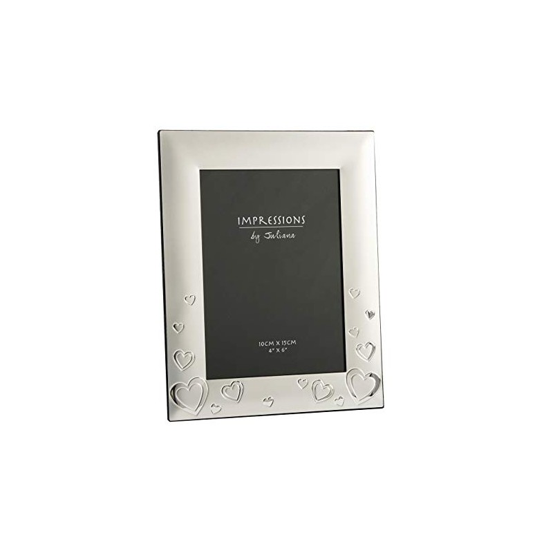 Silver Plated Hearts Design Photo Frame