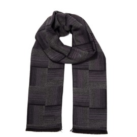 Marino’s Winter Cashmere Feel Men Scarf,100% Cotton Fashion Scarves, In Elegant Gift Box - Ash Lavender - One Size