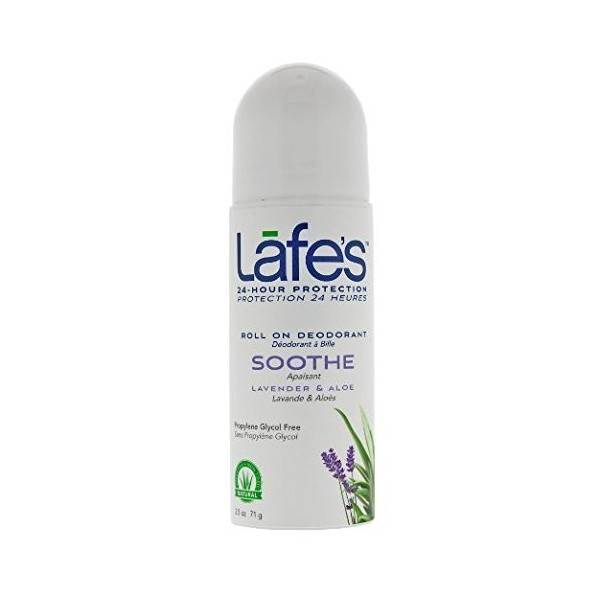 Lafe's Natural and Organic Roll On Deodorant Lavender & Aloe- 2.5fl oz