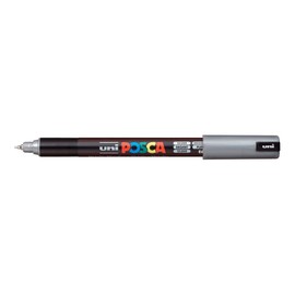Uni Posca Marker PC-1MR Paint Glass Pen Extra Fine Bullet Tip 0.7mm Silver
